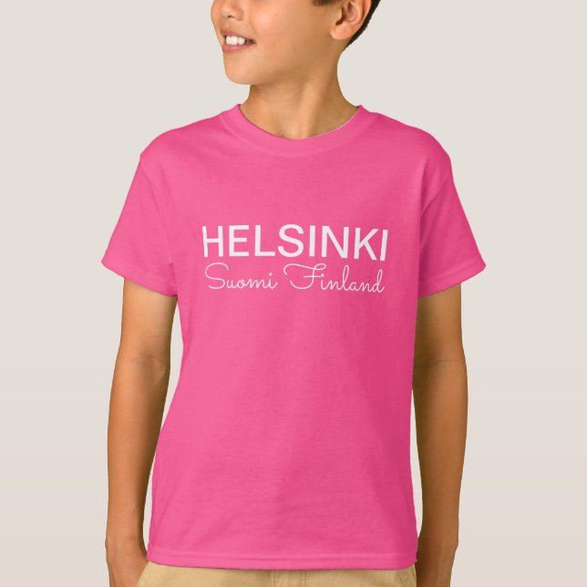 T-shirt Vestuário personalizado Helsinki Metro Scroll (Frente)