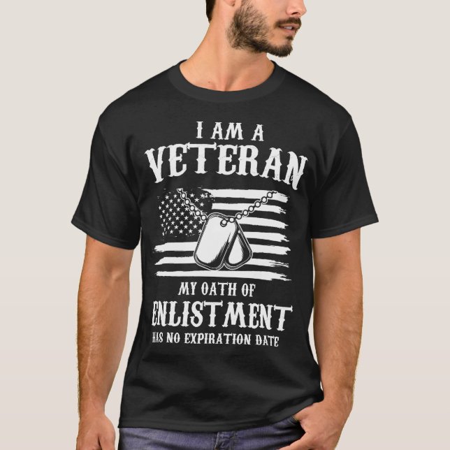 T-shirt veterano - EU SOU UM VETERANO (Frente)