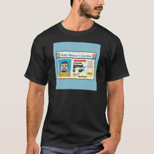 T-shirt Vetor da identificação com foto do homem da