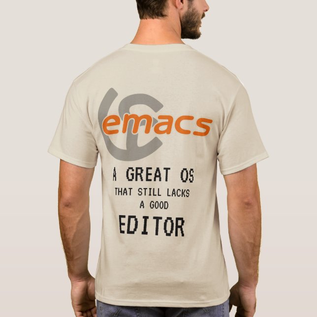 T-shirt VI contra Emacs (Verso)