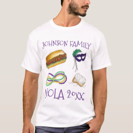 T-shirt Viagem à Família Mardi Gras NOLA New Orleans