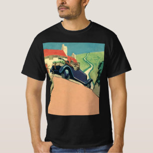 T-shirt Viagem de carro conversível antigo na zona rural