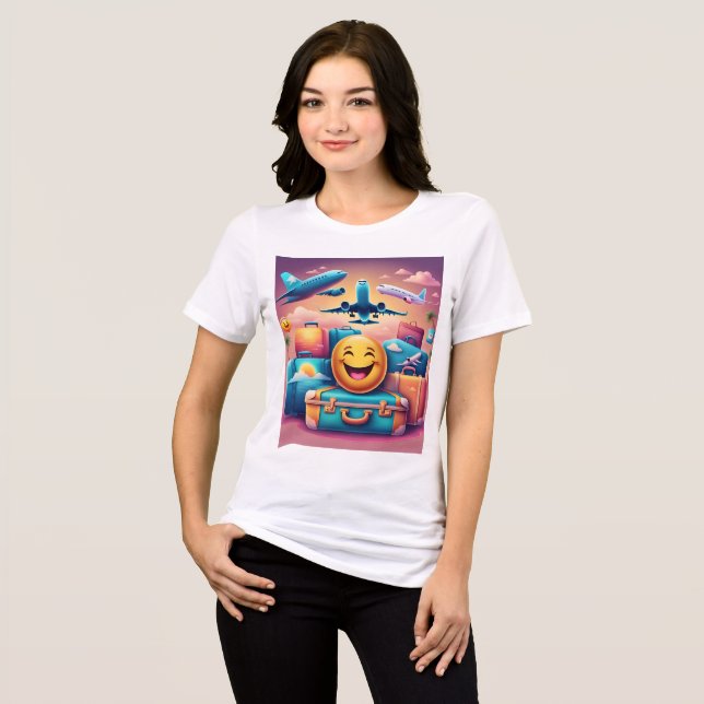 T-Shirt viagem Emojis - Aguardações (Frente Completa)