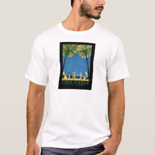 T-shirt Viagem francês Vintage Cote D'Azur