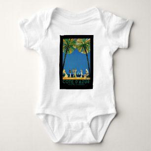 T-shirt Viagem francês Vintage Cote D'Azur