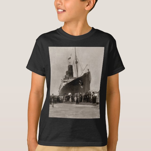 T-shirt Viagem nova do Lusitania do RMS, 13 Septemeber (Frente)