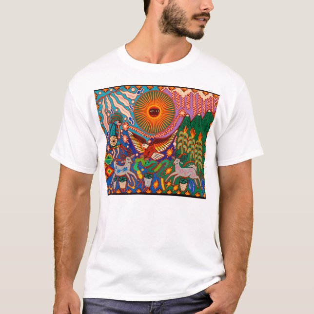 T-shirt Viagem tribal maia mexicano de Boho da arte de (Frente)