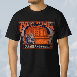 T-shirt Viagens Antigas, Casablanca no Marrocos, África