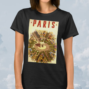 T-shirt Viagens vintage, Arc de Triomphe Paris França