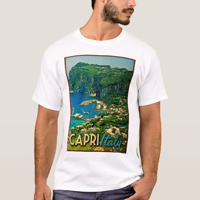 T-shirt Viagens vintage Capris Itália (Frente)