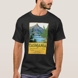 T-shirt Viagens vintage da Tasmânia Restaurada