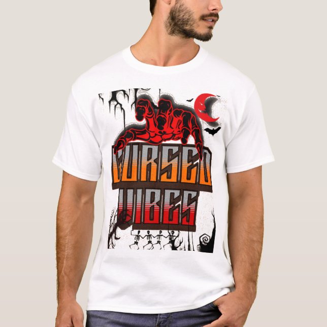 T-Shirt Vibes Amaldiçoados | Tee estético gótico | (Frente)