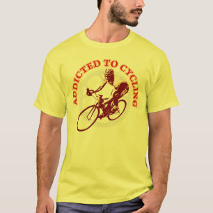 T-shirt Viciado a dar um ciclo o design impressionante