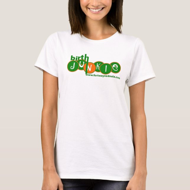T-shirt viciado em nascimento - Personalizado (Frente)