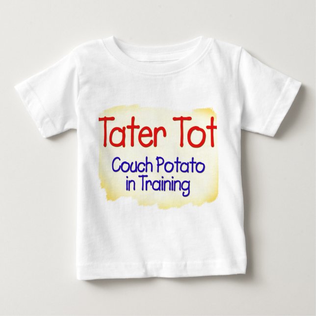 T-shirt Viciado em televisão do pequeno de Tater no (Frente)