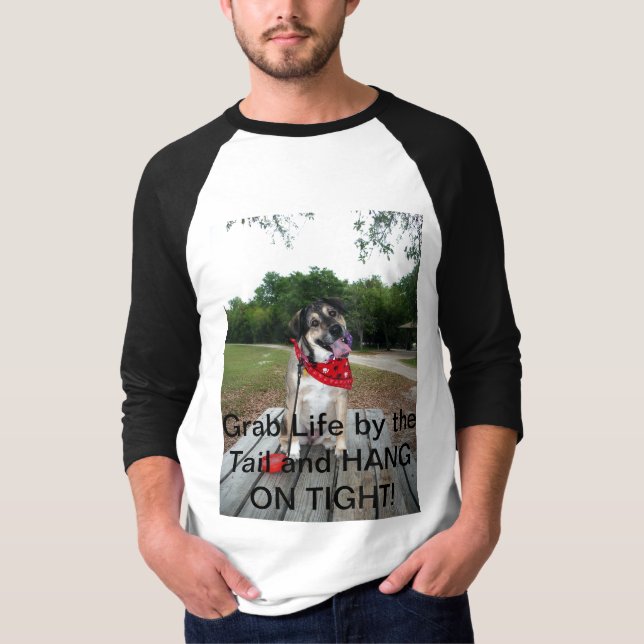 T-shirt Vida da garra pela cauda e pelo CAIR SOBRE (Frente)