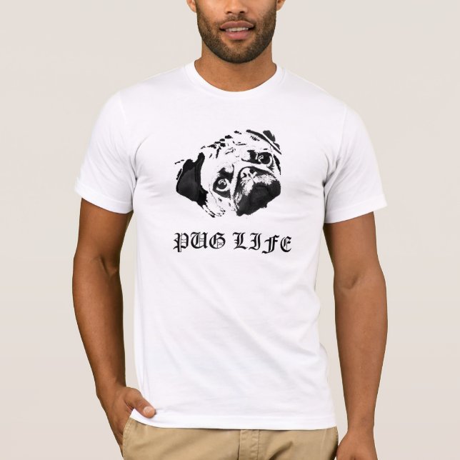 T-shirt Vida do Pug (Frente)
