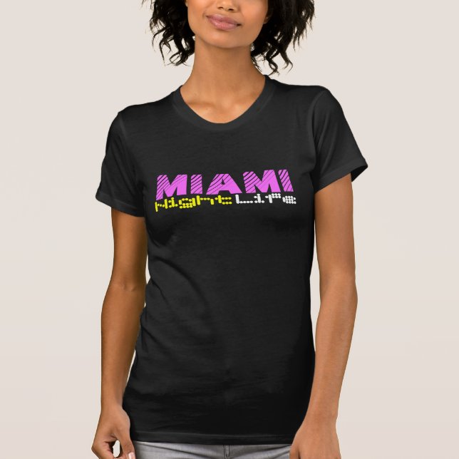 T-shirt Vida noturno de Miami (Frente)