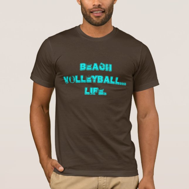T-shirt Vida retro de VB da praia (Frente)