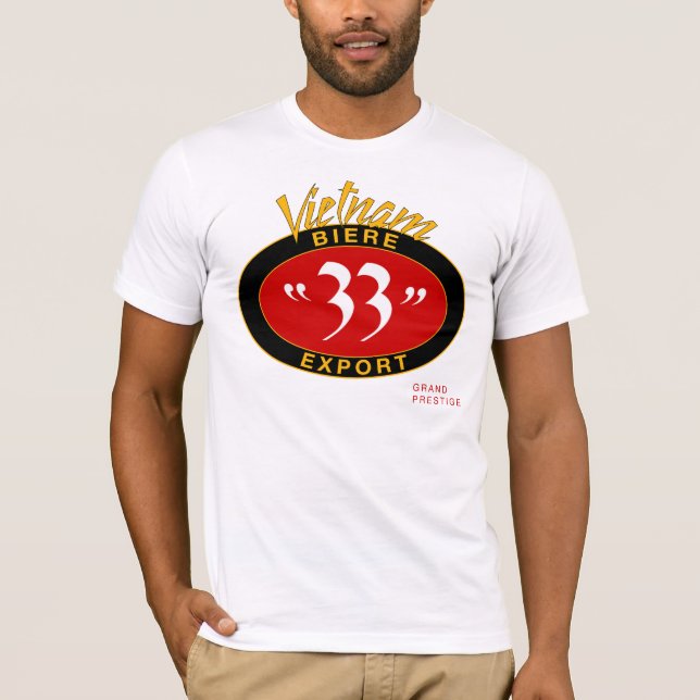 T-shirt Vietnam - "33" cerveja (Frente)