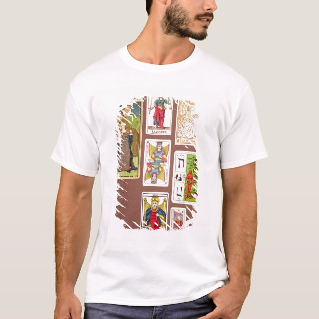 T-shirt VIII justiça, sete cartões de tarot (Frente)