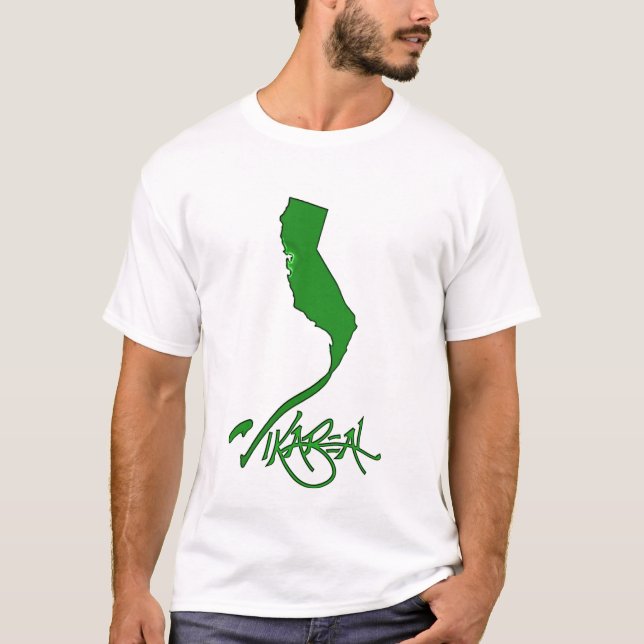 T-shirt Vikareal Califórnia (esmeralda) (Frente)