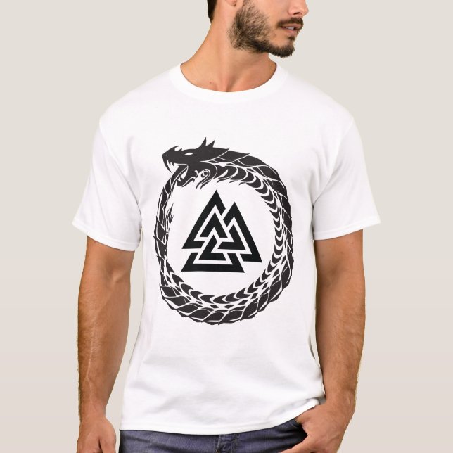 T-Shirt Viking Autêntico | Norse Mythology Roupa (Frente)