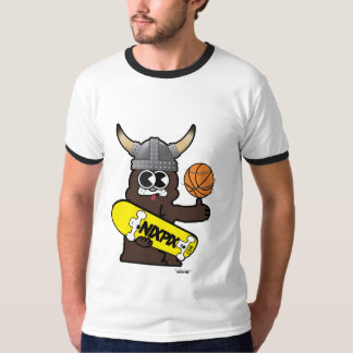 T-shirt Viking que gira o cão do basquetebol