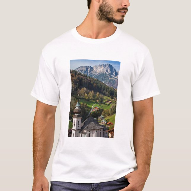 T-shirt Vila bávara pitoresca, Alemanha (Frente)