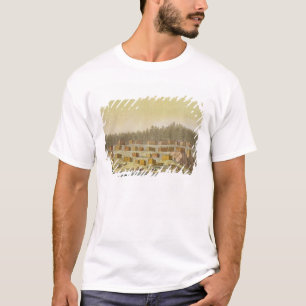 T-shirt Vila indiana, Geórgia novo, Alaska (engrav da cor