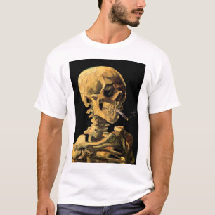 T-shirt Vincent Van Gogh - Caveira Com Cigarro Aceso