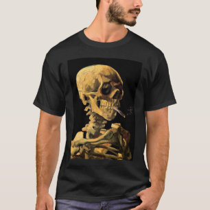T-shirt Vincent Van Gogh - Caveira Com Cigarro Aceso