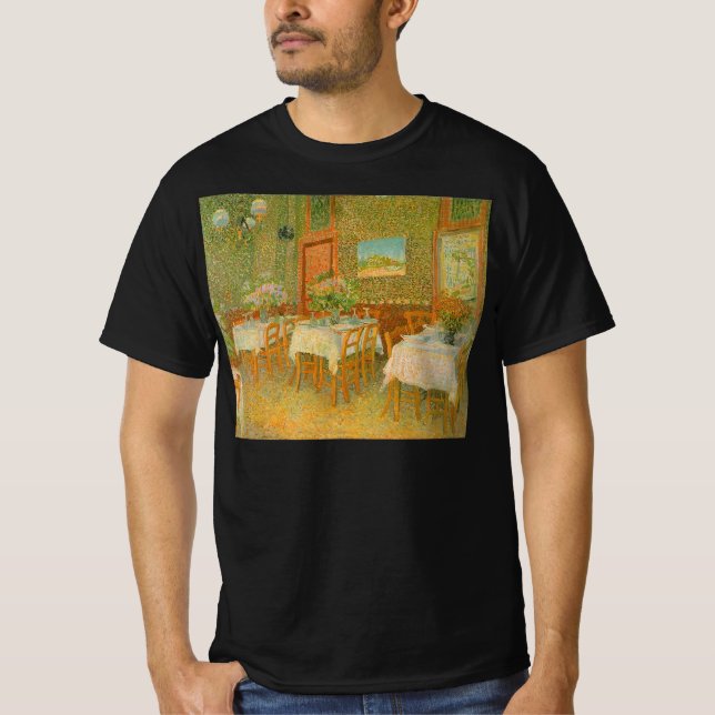 T-shirt Vincent van Gogh - Interior de um Restaurante (Frente)