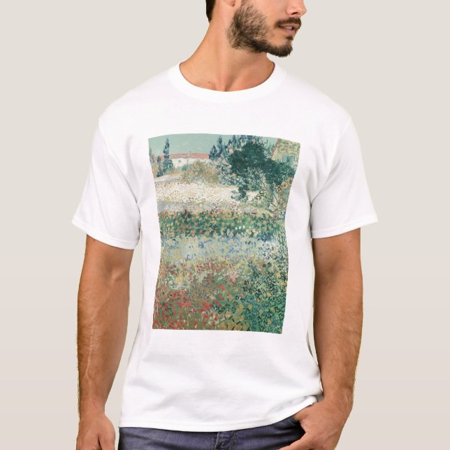 T-shirt Vincent van Gogh | Jardim em Bloom, Arles, 1888 (Frente)
