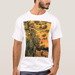 T-shirt Vincent Van Gogh - Pinheiros Contra um Céu Vermelh