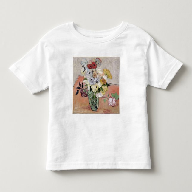 T-shirt Vincent van Gogh | Rosas e anêmonas, 1890 (Frente)