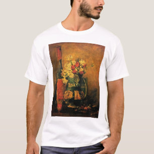 T-shirt Vincent Van Gogh - Vaso Com Cravos Arte Fino