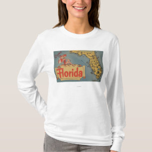 T-shirt Vindo ao mapa de Florida do estado, menina
