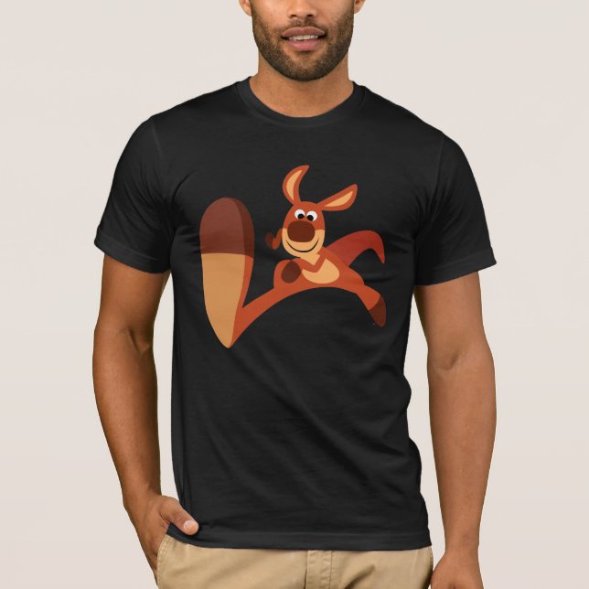 T-shirt "Vindo!!" Canguru de desenho animado fofo (Frente)