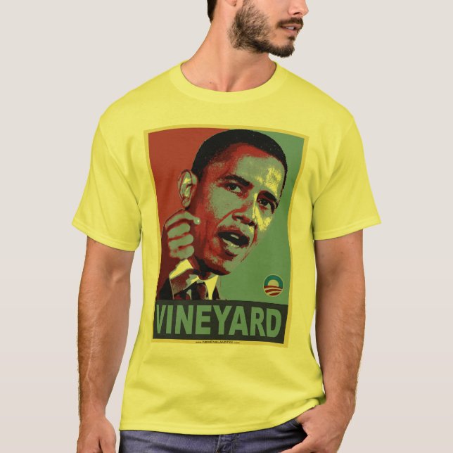 T-shirt Vinhedo de Obama (com do slogan parte traseira (Frente)