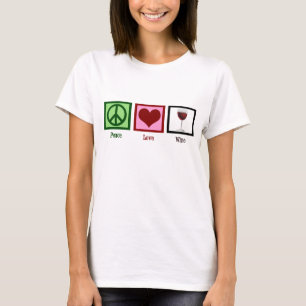 T-shirt Vinho do amor da paz