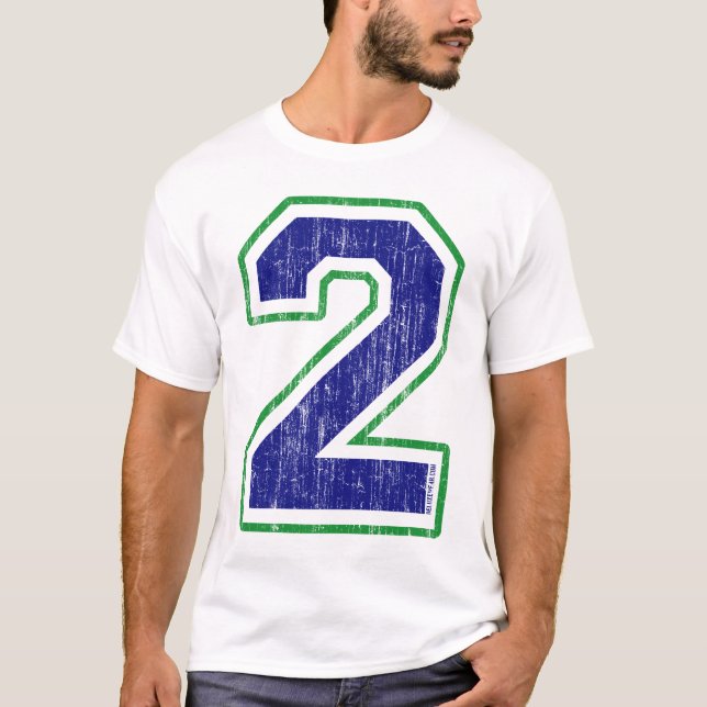T-shirt Vintage #2 (vermelho & azul) (Frente)