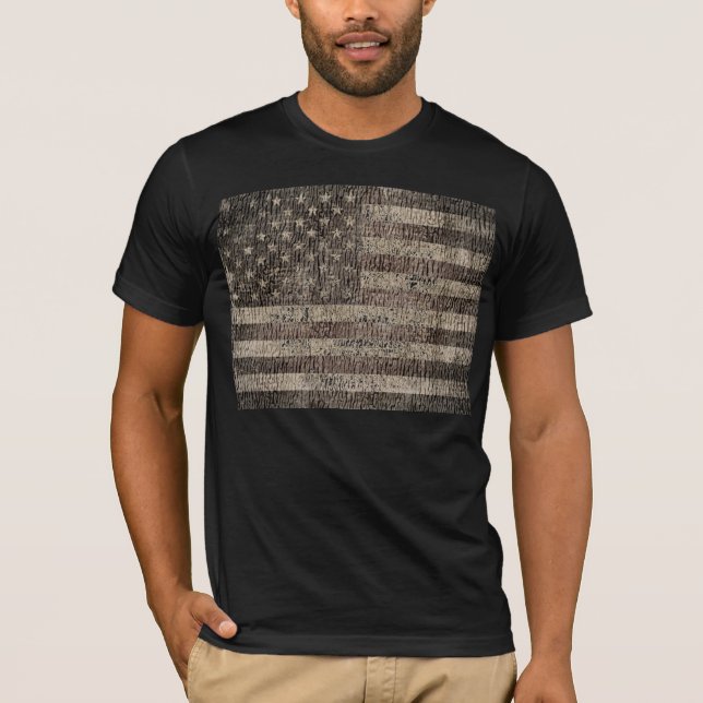 T-shirt Vintage 9 da bandeira americana (Frente)