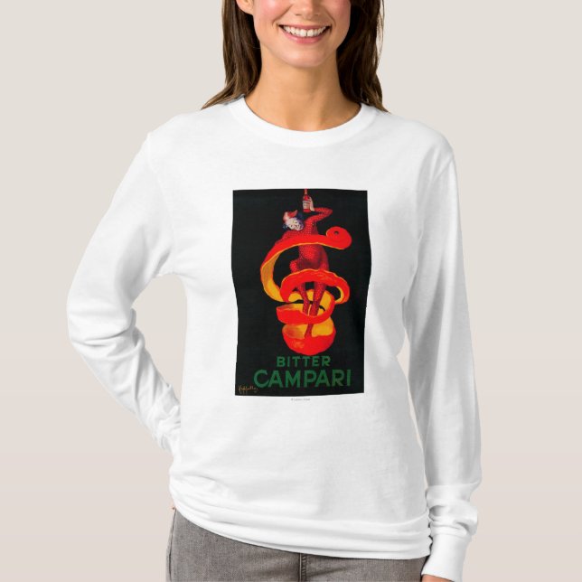T-shirt Vintage amargo PosterEurope de Campari (Frente)