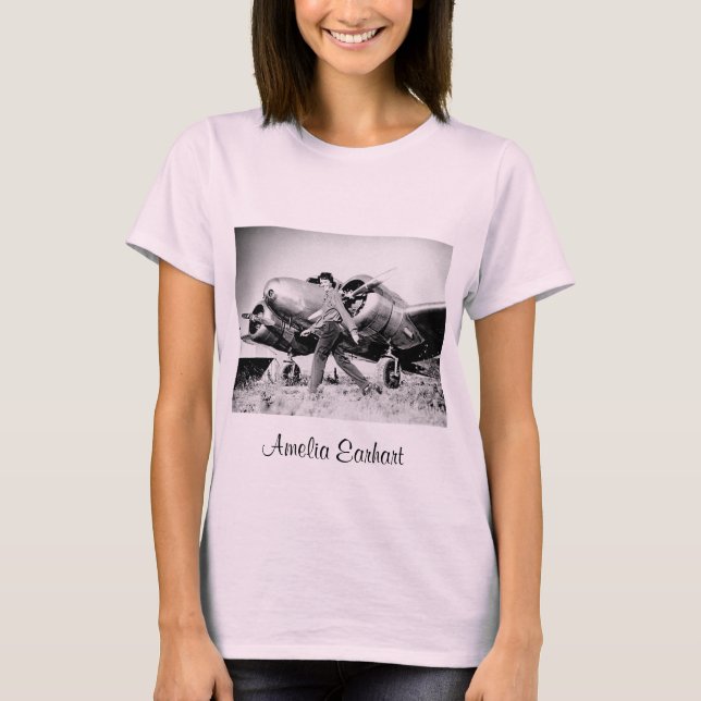 T-shirt Vintage Amelia Earhart Foto (Frente)