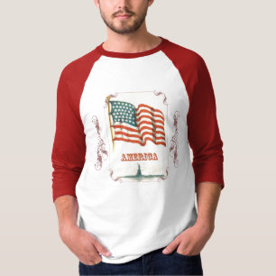 T-shirt Vintage American Flag Shirt
