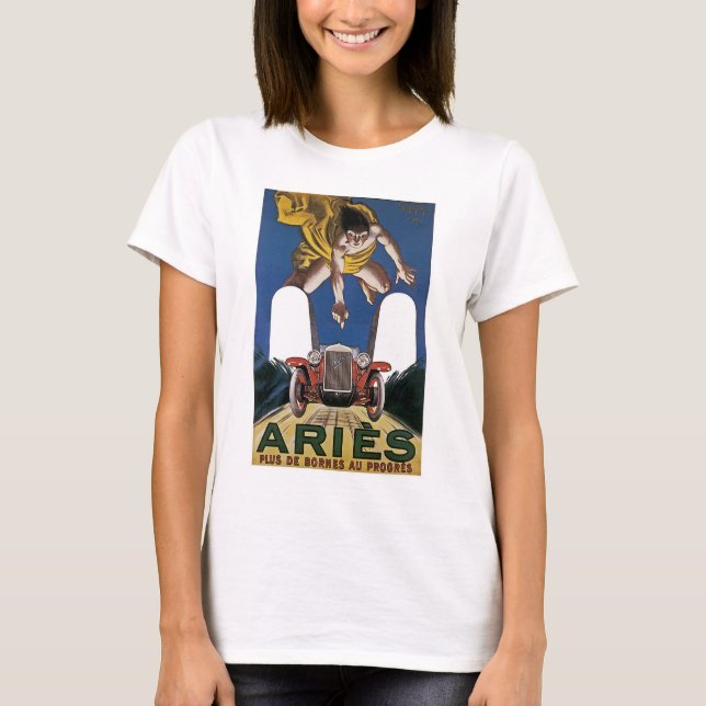 T-shirt Vintage Aries Anúncio (Frente)
