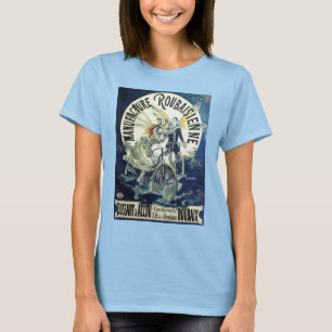 T-shirt Vintage Art Nouveau Fairies, Bicicleta Pierrot Moo