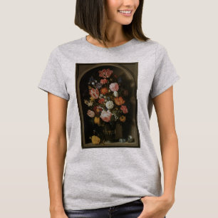 T-shirt Vintage Barroco, Flor Piece de Bosschaert, Elder