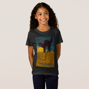 T-shirt Vintage Black Cat Halloween